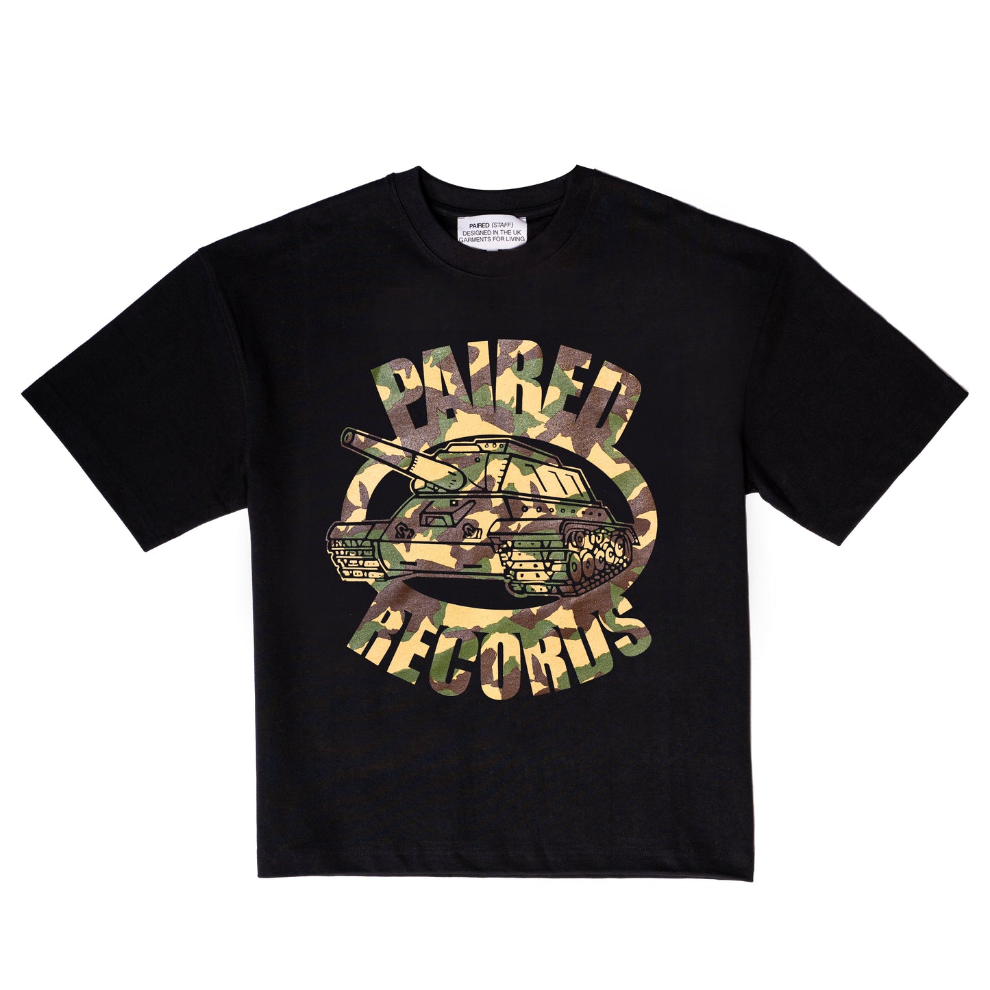 HEAVY ARTILLERY T-SHIRT BLACK CAMO