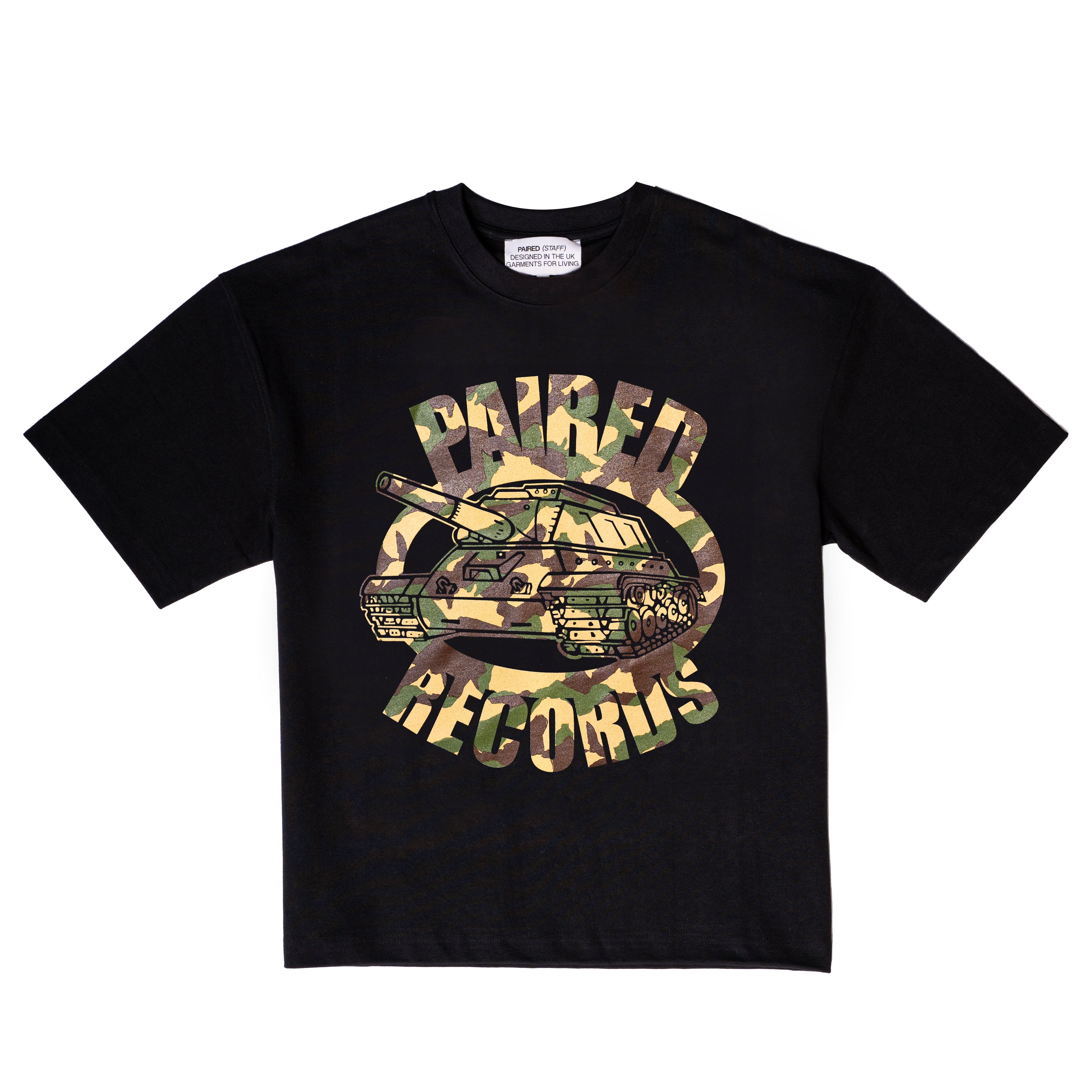 HEAVY ARTILLERY T-SHIRT BLACK CAMO